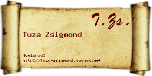 Tuza Zsigmond névjegykártya